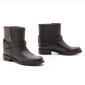 Madewell black leather moto ankle boot size 9